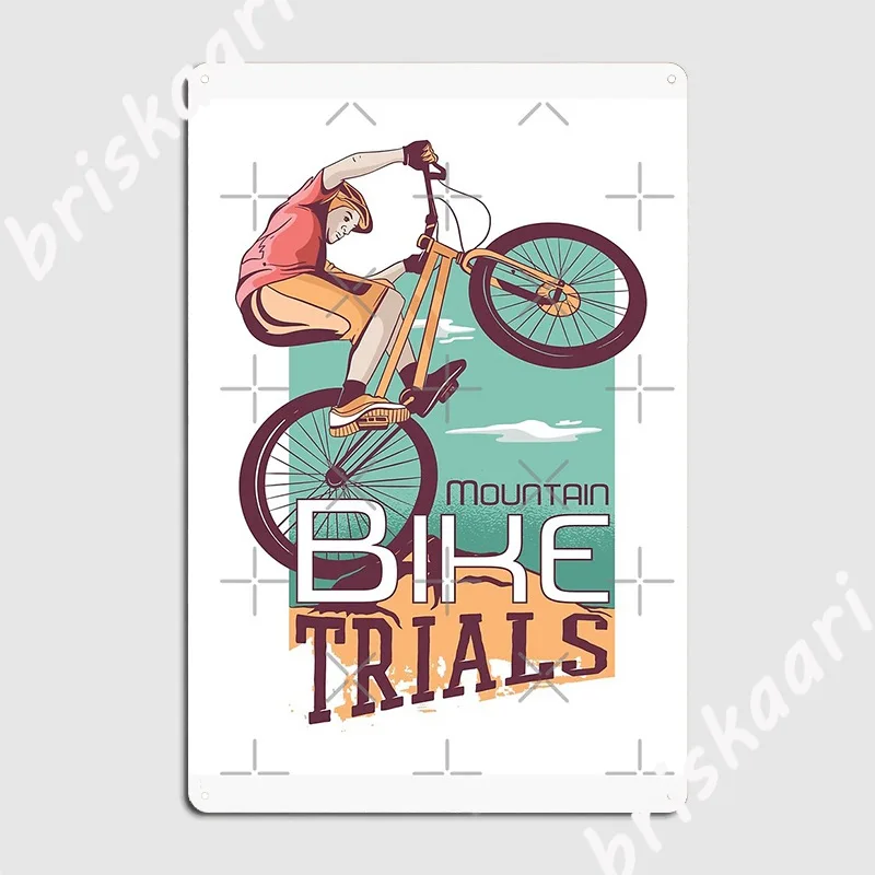 Mountain Biking Europe - マウンテンバイクトライアル金属プラークポスターシネマリビングルームカスタマイズ絵画装飾シネマブリキ看板ポスター