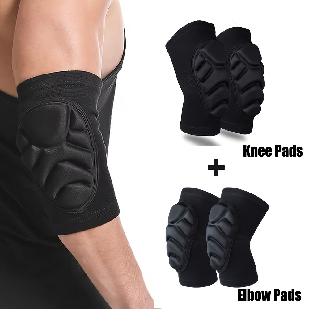 男性と女性のためのプロフェッショナル膝肘パッド2個、厚い衝撃 - Mountain Biking Elbow Pads のレビューと価格