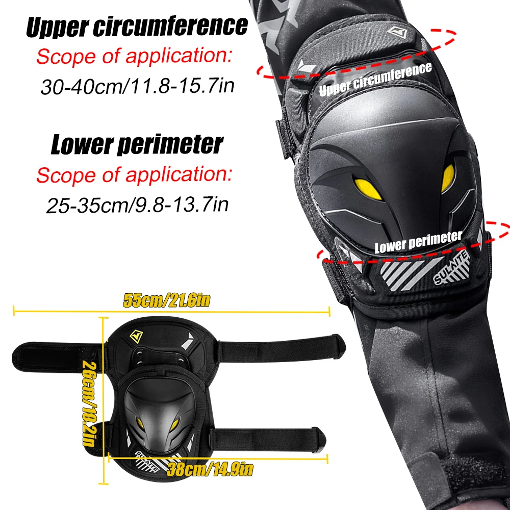 1組のバイク用膝パッド、バイク用保護具膝ガード、オフロード、 - Mountain Biking Elbow Pads のレビューと価格
