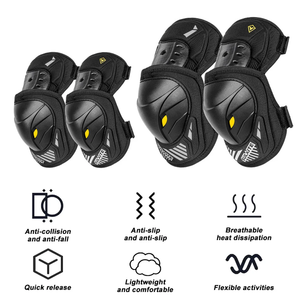 1組のバイク用膝パッド、バイク用保護具膝ガード、オフロード、 - Mountain Biking Elbow Pads のレビューと価格