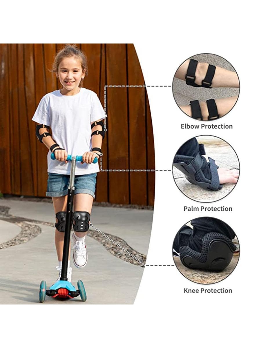 6個入り子供用保護具セット（3～15歳向け）、スケートボード - Mountain Biking Elbow Pads のレビューと価格