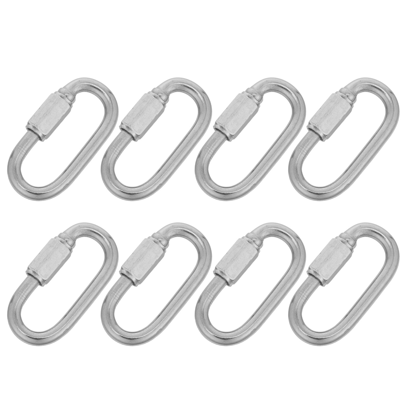 8個入り ステンレス製 ロック式カラビナ スクリューロック  - Chain Quick Link のレビューと価格
